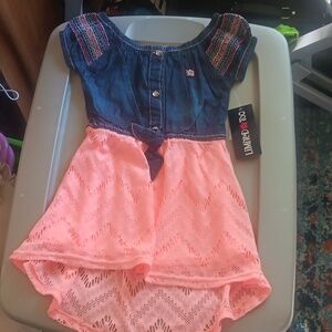 Limited Too denim and lace dress